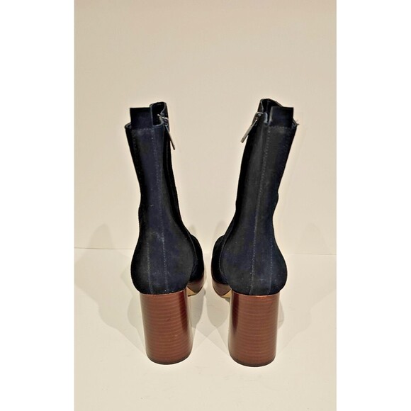 Marc Fisher LTD Size 9.5 Marysa black suede, Block Heel Platform Bootie LIKE NEW - Picture 7 of 7